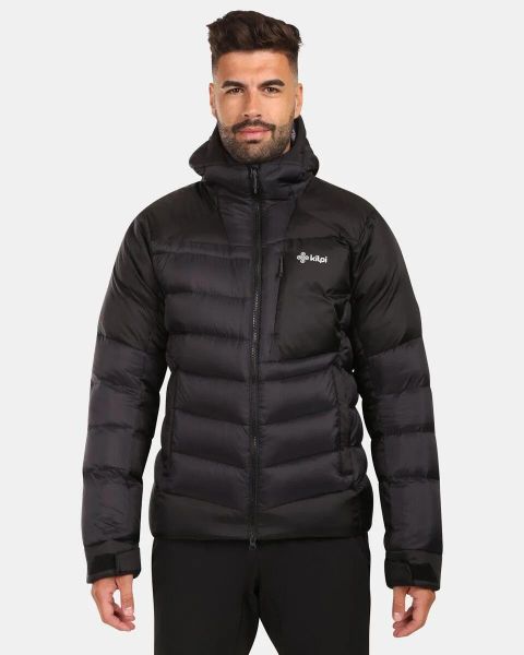 Kurtka puchowa Kilpi Guss. Czarne kurtki męskie Kilpi, na zimę, m, bez wzorów, z materiału, eleganckie, bez kaptura. Za 849.00 zł.