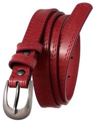 Pasek czerwony Cavaldi SBB-CV-1 RED 105. Czerwone paski damskie 4U Cavaldi, bez wzorów, ze skóry ekologicznej, eleganckie. Za 9.00 zł.
