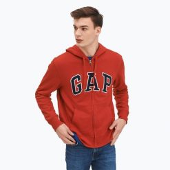 Bluza męska GAP XLS FT Arch FZ HD. Czerwone bluzy męskie GAP, m, bez wzorów, bez kaptura. Za 159.99 zł.