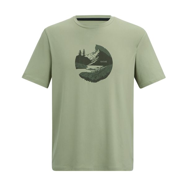 T-shirt Męski Z Górą Fingal. Zielone koszulki sportowe męskie Regatta, l, bez wzorów, z elastanu, bez kołnierzyka. Za 97.99 zł.