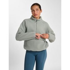 Damski polar Hummel Pulse. Szare bluzy sportowe damskie Hummel, bez wzorów, z polaru, bez kaptura, do piłki ręcznej. Za 304.50 zł.