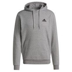 Bluza adidas Essentials Fleece M H12213. Czarne bluzy męskie Adidas, m, bez wzorów, bez kaptura, na fitness i siłownię. Za 182.00 zł.