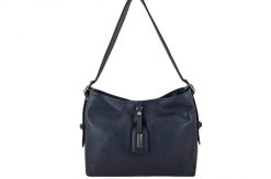Codzienna torebka damska na ramię - Granatowa. Niebieskie torebki shopper damskie Barberinis, bez wzorów, ze skóry, biznesowe, na ramię, małe, bez dodatków. Za 222.99 zł.