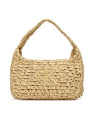 Calvin Klein Torebka Bold Ck Raffia Sm Shoulder Bag LV04F3449G Brązowy. Brązowe torebki do ręki damskie Calvin Klein, bez wzorów, z syntetyku, bez dodatków. Za 409.99 zł.