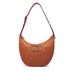 Torebka Guess. Brązowe torebki do ręki damskie Guess, z aplikacjami, klasyczne, bez dodatków. Za 469.99 zł.