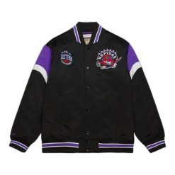 Satynowa kurtka Mitchell & Ness NBA All Star 1993. Czarne kurtki męskie Mitchell & Ness, l, bez wzorów, z satyny, retro, bez kaptura. Za 558.50 zł.