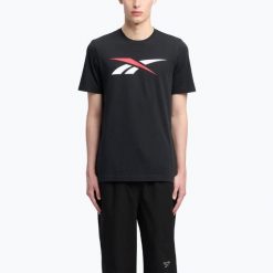 Koszulka Reebok Gs Vector Tee. Czarne buty sportowe męskie REEBOK FITNESS, bez wzorów, bez kołnierzyka, bez ramiączek, na fitness i siłownię. Za 69.99 zł.
