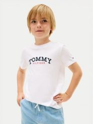 Tommy Hilfiger T-Shirt KB0KB10263 Biały Regular Fit. Białe t-shirty dla chłopców Tommy Hilfiger, bez wzorów, z bawełny, bez ramiączek. Za 89.99 zł.