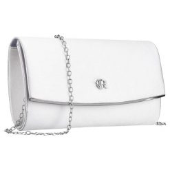 Kopertówka damska wykonana w srebrnym kolorze, zawieszona na srebrnym łańcuszku Rovicky R-XS028-3. Szare kopertówki damskie ROVICKY, bez wzorów, z syntetyku, bez dodatków. Za 54.99 zł.