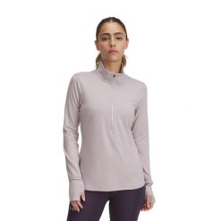 Longsleeve do biegania damski Under Armour Launch Pro Half Zip. Szare bluzy sportowe damskie Under Armour, m, bez wzorów, bez kaptura, do biegania. Za 179.99 zł.