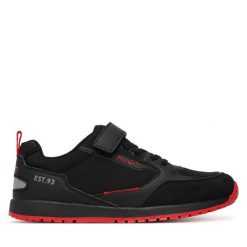 Sneakersy HUGO. Czarne trampki i tenisówki chłopięce Hugo, bez wzorów, bez zapięcia. Za 336.99 zł.