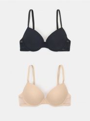 Biustonosze push-up z siateczką 2 pack - wielobarwny. Biustonosze Sinsay, bez wzorów. Za 29.99 zł.
