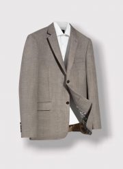 Brązowa marynarka męska premium P22SP-3X-019-A-S - Pako Lorente. Brązowe marynarki męskie Pako Lorente, bez wzorów, z wełny, casualowe. Za 379.99 zł.