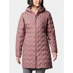 Kurtka Puchowa Damska Columbia Delta Ridge II. Fioletowe kurtki sportowe damskie Columbia, na jesień, xs, bez wzorów, z puchu, bez kaptura, trekkingowe. Za 999.00 zł.