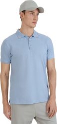 Koszulka męska polo 4F M407 jasnoniebieska 4FWSS25TPTSM407 34S L. Niebieskie koszulki polo męskie 4f, l, bez wzorów, bez ramiączek. Za 68.99 zł.