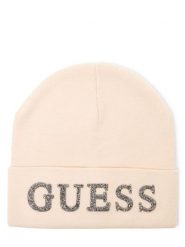 GUESS Czapka Kobiety czarny, M. Czarne czapki i kapelusze damskie Guess, z aplikacjami, z dzianiny. Za 159.95 zł.