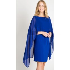 Kobaltowa sukienka z halką QUIOSQUE. Sukienki damskie marki QUIOSQUE. W wyprzedaży za 139.99 zł.