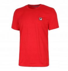 Koszulka tenisowa Fila T-shirt Dani. Czerwone koszulki sportowe damskie Fila, xl, bez wzorów, z materiału, eleganckie, bez kołnierzyka. Za 89.99 zł.