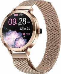 Smartwatch Damski Veltori VT340-1 Złota Bransoleta + Różowy Pasek Silikonowy. Czerwone paski damskie Giewont, bez wzorów. Za 164.77 zł.