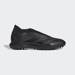 Buty do piłki nożnej męskie Predator Accuracy.3 Laceless TF. Białe buty sportowe męskie Adidas, z materiału, bez zapięcia, do piłki nożnej. Za 359.00 zł.