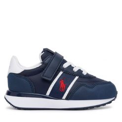 Sneakersy Polo Ralph Lauren. Niebieskie trampki i tenisówki chłopięce Polo Ralph Lauren, bez wzorów, bez zapięcia. Za 429.99 zł.
