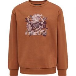 Bluza dziewczęca Hummel Liva. Brązowe bluzy dla dziewczynek Hummel, bez wzorów, bez ramiączek, bez kaptura. Za 148.50 zł.