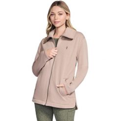 Kurtka Skechers GO SNUGGLE Tunic Full Zip Jacket, Kobiety. Czerwone kurtki sportowe damskie Skechers, bez wzorów, z poliesteru, bez kaptura, trekkingowe. Za 490.00 zł.