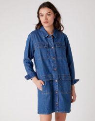 SUKIENKA WRANGLER UTILITY DRESS WANDERER W29Y-5E-14I 112128599. Sukienki damskie Wrangler, s, bez wzorów, bez kołnierzyka, bez ramiączek. Za 269.99 zł.