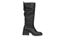 Kozaki Bayla-200 155 F-3481 01 200027, Czarny, Skóra naturalna - 36. Czarne kozaki damskie Bayla, z gumy, przed kolano, bez obcasa. W wyprzedaży za 359.10 zł.