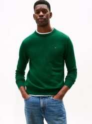 Tommy Hilfiger Sweter z dodatkiem kaszmiru Mężczyźni Bawełna zielony, XXL. Zielone swetry przez głowę męskie Tommy Hilfiger, m, bez wzorów, z bawełny, bez kołnierzyka. Za 489.95 zł.