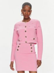 Pinko Kardigan Ciliegio 102881 A1LK Różowy Regular Fit. Czerwone kardigany damskie Pinko, m, bez wzorów, z syntetyku. Za 719.99 zł.