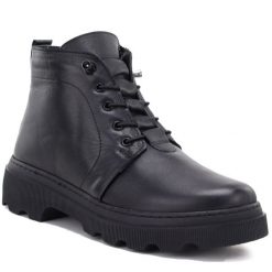 Skórzane botki damskie czarne T.Sokolski 2896. Czarne botki damskie T.Sokolski, ze skóry, bez obcasa, bez zapięcia. Za 289.99 zł.