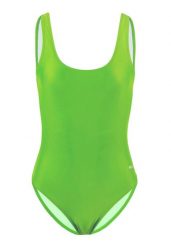 Kostium kąpielowy Beco neonowo-limonkowy. Zielone kostiumy jednoczęściowe damskie Beco, s, bez wzorów, z elastanu, klasyczne, do pływania. Za 220.99 zł.