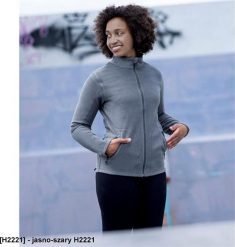 Ardon ARDON JOFLEX - Damska bluza polarowa stójka 2 kieszenie ozdobne płaskie ozdobne 100% poliester fleece, 280 g/m2 - jasno-szary H2221 M. Szare bluzy damskie Ardon, m, bez wzorów, z polaru, bez kaptura. Za 79.34 zł.