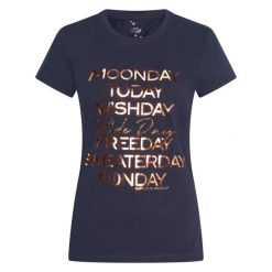 Koszulka damska Imperial Riding Ride Day. Niebieskie koszulki sportowe damskie IMPERIAL RIDING, bez wzorów, eleganckie, bez kołnierzyka. Za 216.50 zł.