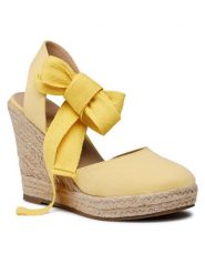 Jenny Fairy Espadryle TS5310-01 Żółty. Żółte espadryle damskie Jenny Fairy, bez wzorów, z materiału, bez obcasa, bez zapięcia. Za 169.99 zł.