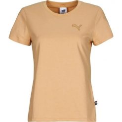 Damska koszulka z haftem Puma MIF. Brązowe koszulki sportowe damskie Puma, uniwersalny, bez wzorów, z materiału, bez kołnierzyka, bez ramiączek, na fitness i siłownię. Za 153.15 zł.