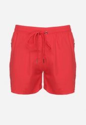 Czerwone Szorty Ozdobione Napisami Liravire. Czerwone krótkie spodenki sportowe męskie Born2be, l, bez wzorów. Za 39.99 zł.