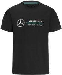 T-shirt męski Mercedes-AMG Petronas Motorsport - czarny, regular fit. Czarne t-shirty męskie 55PROTEC, m, bez wzorów, z bawełny, klasyczne, bez kołnierzyka. Za 161.99 zł.