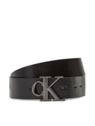 Calvin Klein Jeans Pasek Męski Monogram Plaque Buckle 35Mm Adj/Rev LV04G7033G Czarny. Czarne paski damskie Calvin Klein Jeans, bez wzorów, z jeansu. Za 249.99 zł.