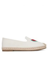 DeeZee Espadryle MXCR-232 Biały. Białe espadryle damskie DeeZee, bez wzorów, z materiału, bez obcasa, bez zapięcia. Za 83.99 zł.
