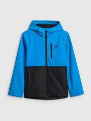 4F Kurtka membrana 5000 chłopięca - czarna 128 (7-8 lat). Czarne kurtki i płaszcze dla chłopców 4f, bez wzorów, z materiału, bez kaptura. Za 249.99 zł.