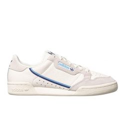 Buty do chodzenia damskie Adidas Continental 80. Białe obuwie sportowe damskie Adidas, bez wzorów, z dresówki, na fitness i siłownię. Za 252.45 zł.