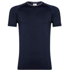 Koszulka męska Wilson Team Seamless Crew. Niebieskie koszulki sportowe męskie Wilson, m, bez wzorów, bez kołnierzyka, bez ramiączek. Za 265.00 zł.
