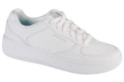Buty sportowe do chodzenia damskie, Sport Court 2.0 - Core Essential. Białe obuwie sportowe damskie Skechers, bez wzorów, z materiału, trekkingowe, Skechers Sport. Za 289.99 zł.