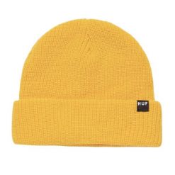 Czapka zimowa męska HUF Essentials Usual Beanie. Żółte czapki i kapelusze męskie HUF, na zimę, bez wzorów, sportowe. W wyprzedaży za 67.00 zł.