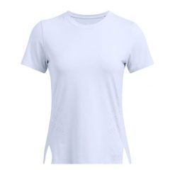 Koszulka do biegania damska Under Armour Launch Elite. Niebieskie t-shirty damskie Under Armour, m, bez wzorów, sportowe, bez kołnierzyka. Za 169.99 zł.