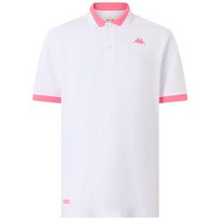 Polo Kappa Neon. Białe koszulki polo męskie Kappa, m, bez wzorów, bez ramiączek. Za 188.00 zł.