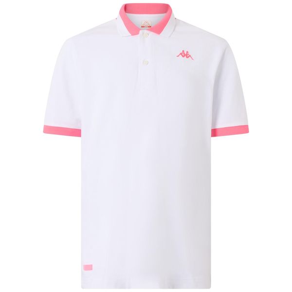 Polo Kappa Neon. Białe koszulki polo męskie Kappa, m, bez wzorów, bez ramiączek. Za 188.00 zł.
