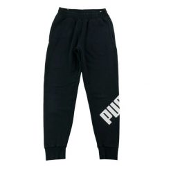 Second life - Spodnie dresowe męskie Big Logo Pants 2019 czarne - Jak nowy. Czarne spodnie sportowe męskie Puma, m, bez wzorów, z dresówki, do biegania. Za 85.16 zł.
